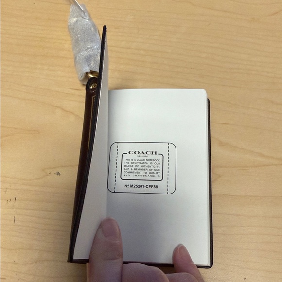 Coach Brown Leather Note Book Bag Charm Keychain - Picture 7 of 7